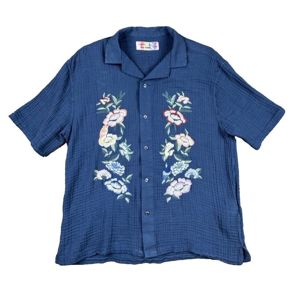 Abercrombie & Fitch The Trevor Project Men's Button Shirt L Short Sleeve